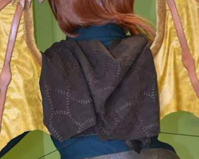 alt: Full view of the completed dragon costume.